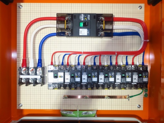 製作事例 製作事例 仮設動力分電盤 P225-E6-K-5460