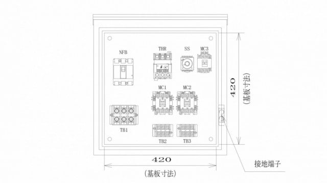 仮設分電盤 スターデルタ起動盤