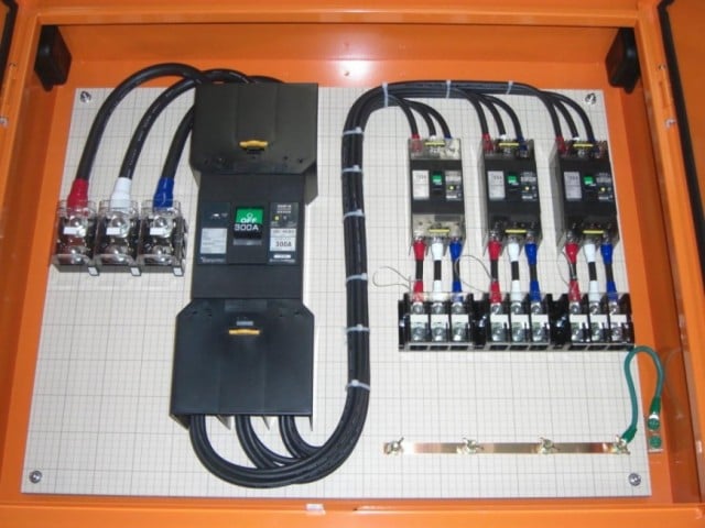 製作事例 仮設動力分電盤 P300-E3-K-0012