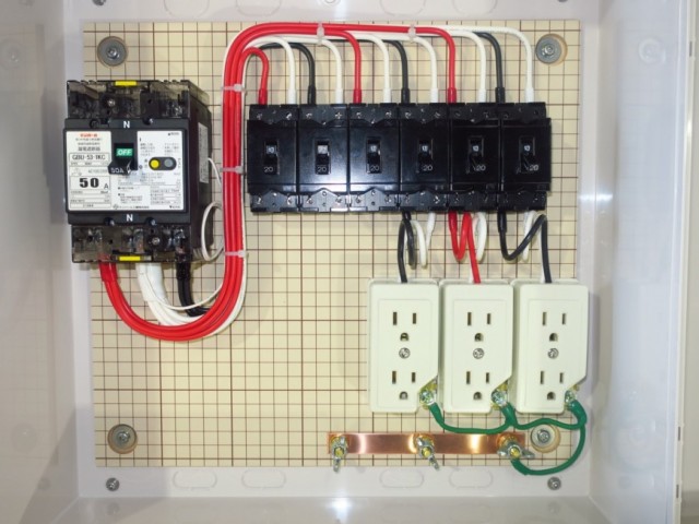 製作事例 仮設電灯分電盤 L50-N6-OP-5322